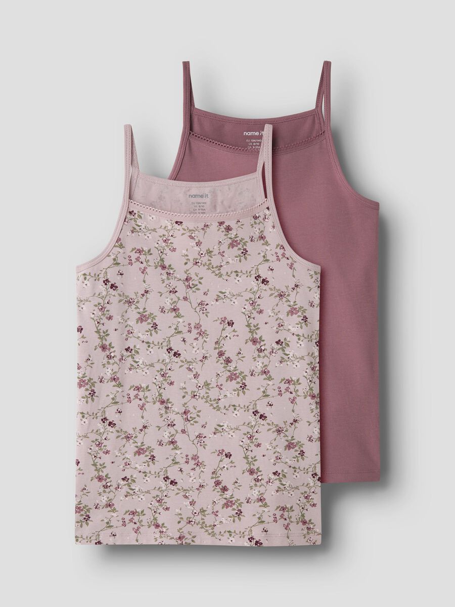 Product carousel image - 2 PACK ORGANIC COTTON TOP, Violet Ice | 1