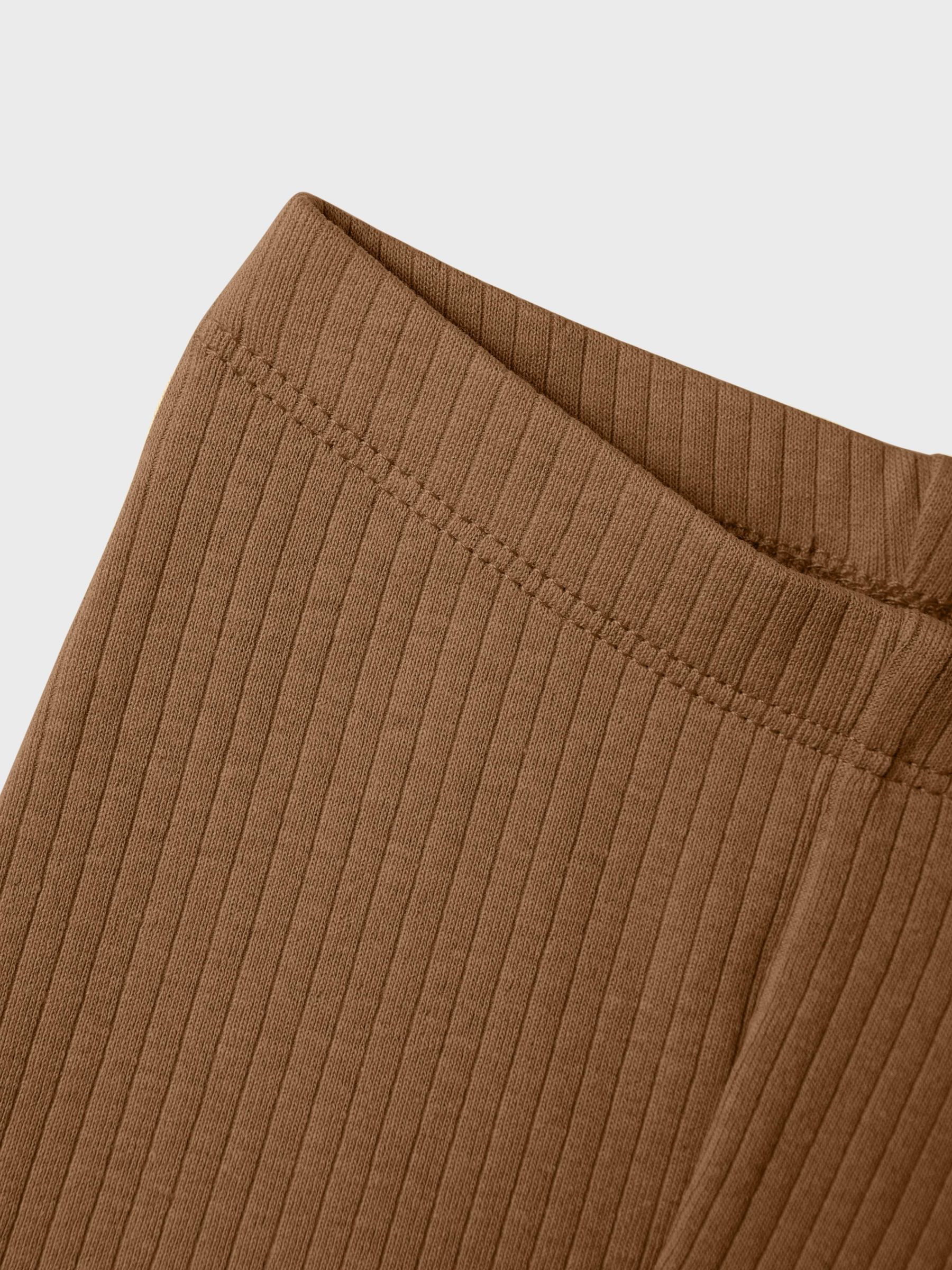 RIB LEGGINGS (Brown) från NAME IT BABY 