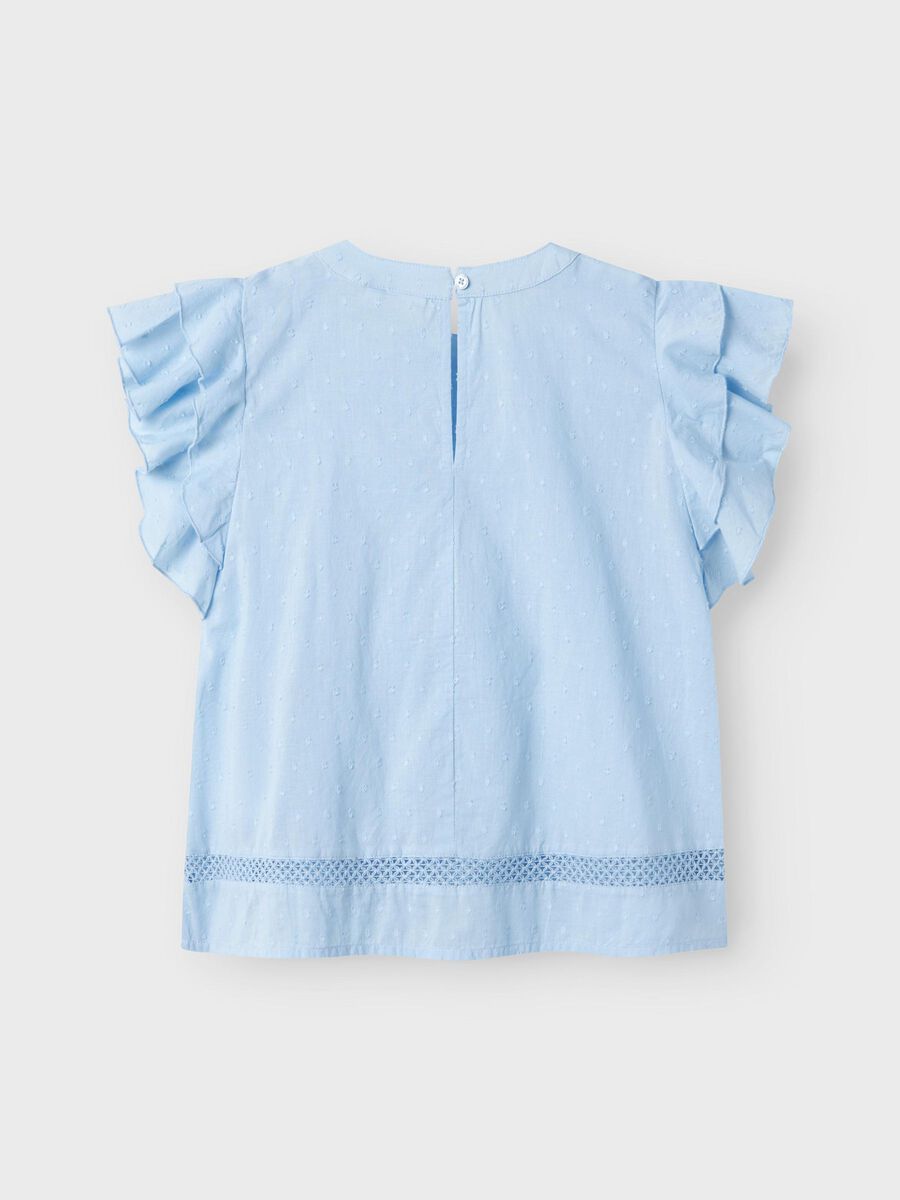 name it ØKOLOGISK BOMULL KORTERMET SKJORTE, Chambray Blue, highres - 13188271_ChambrayBlue_002.jpg
