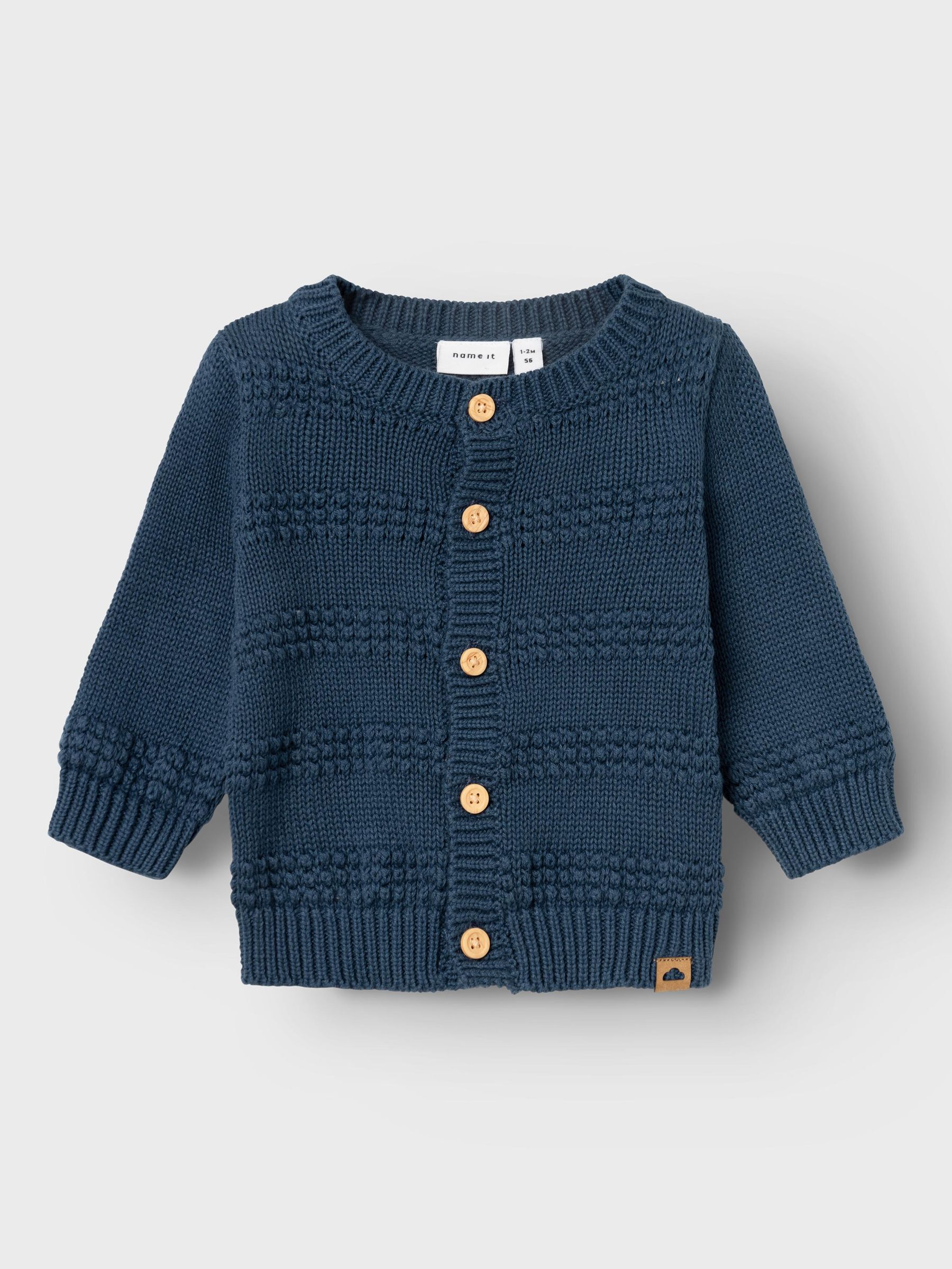LONG SLEEVED KNITTED CARDIGAN Baby Boys Blue NAME IT Netherlands