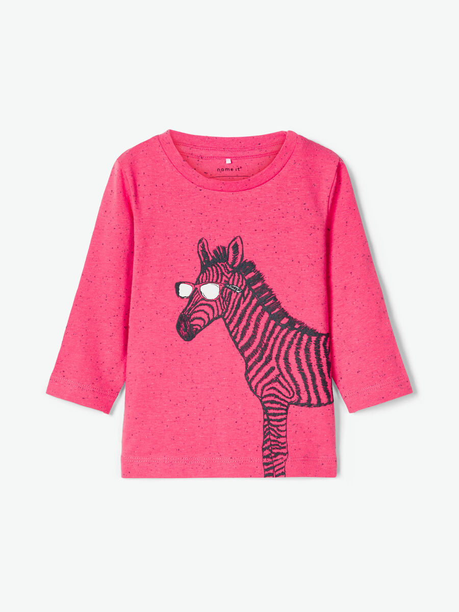 Name it ZEBRA PRINT LONG-SLEEVED T-SHIRT, Calypso Coral, highres - 13178152_CalypsoCoral_003.jpg