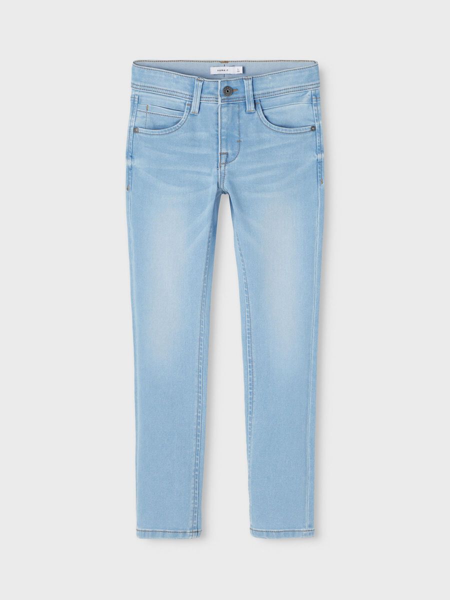 name it SLIM FIT SWEAT JEANS, Light Blue Denim, highres - 13190372_LightBlueDenim_003.jpg