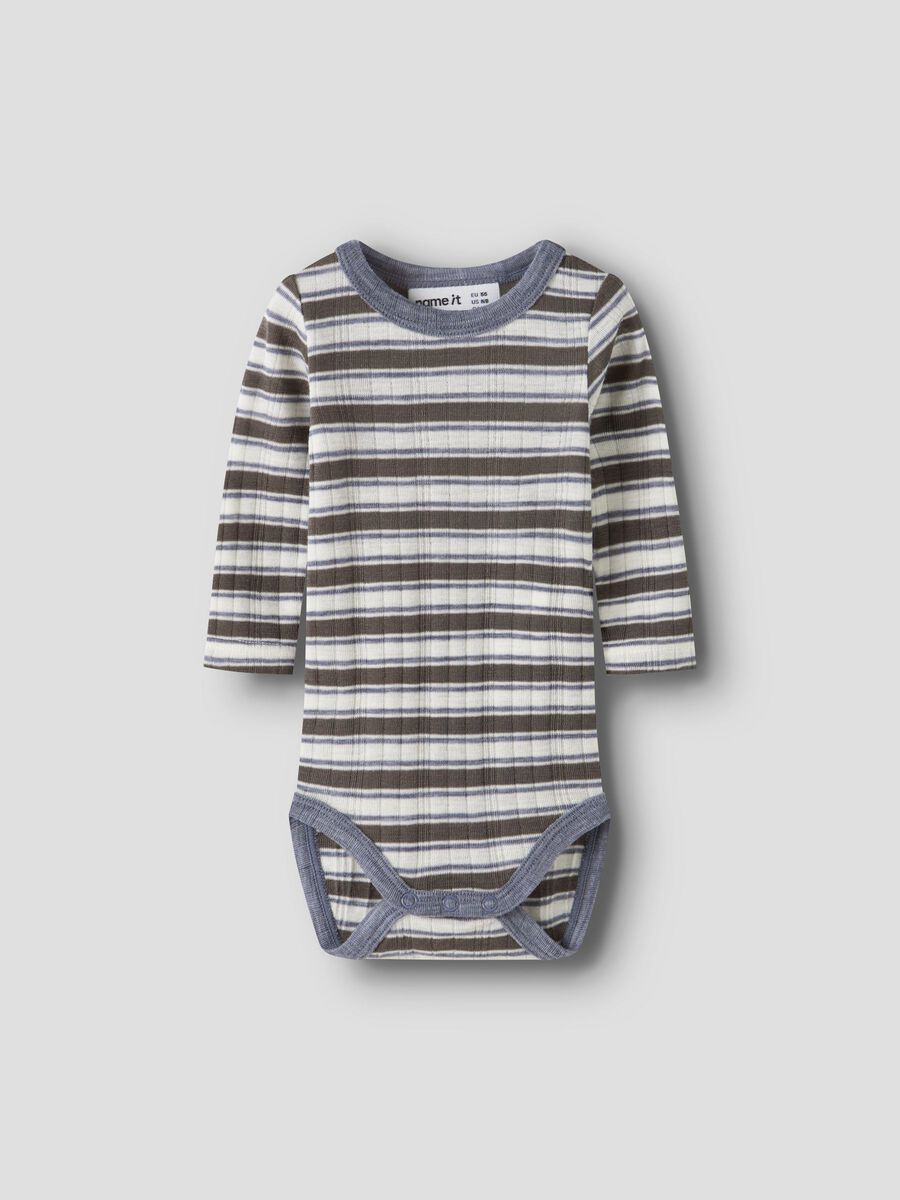 Carousel image 1 MERINO WOOL ROMPER, Snow White