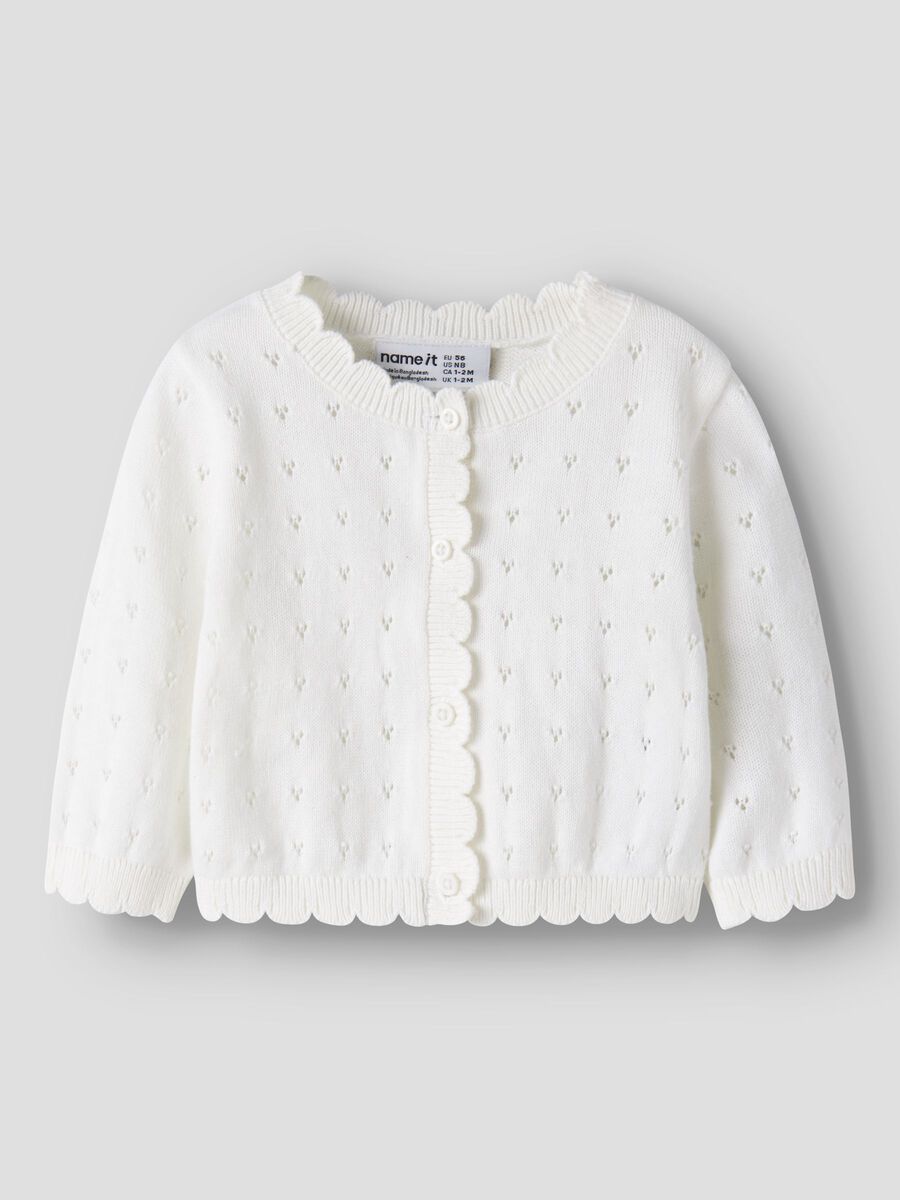 Product carousel image 2 ORGANIC COTTON CARDIGAN, Cloud Dancer
