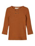 Name it SLIM FIT RIB LONG-SLEEVED T-SHIRT, Glazed Ginger, highres - 13188992_GlazedGinger_001.jpg