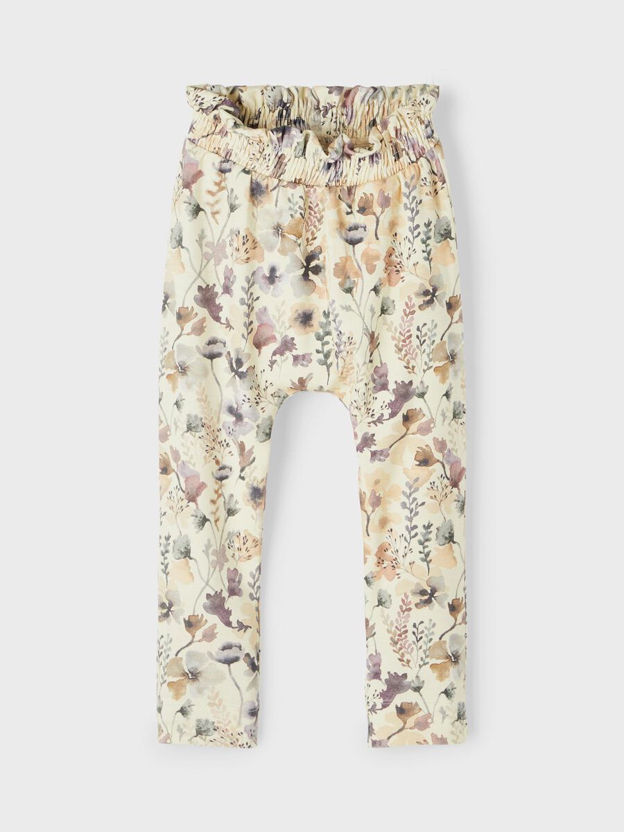 Name it EXTRA SLIM FIT FLORAL PRINT TROUSERS, Afterglow, highres - 13197396_Afterglow_003.jpg