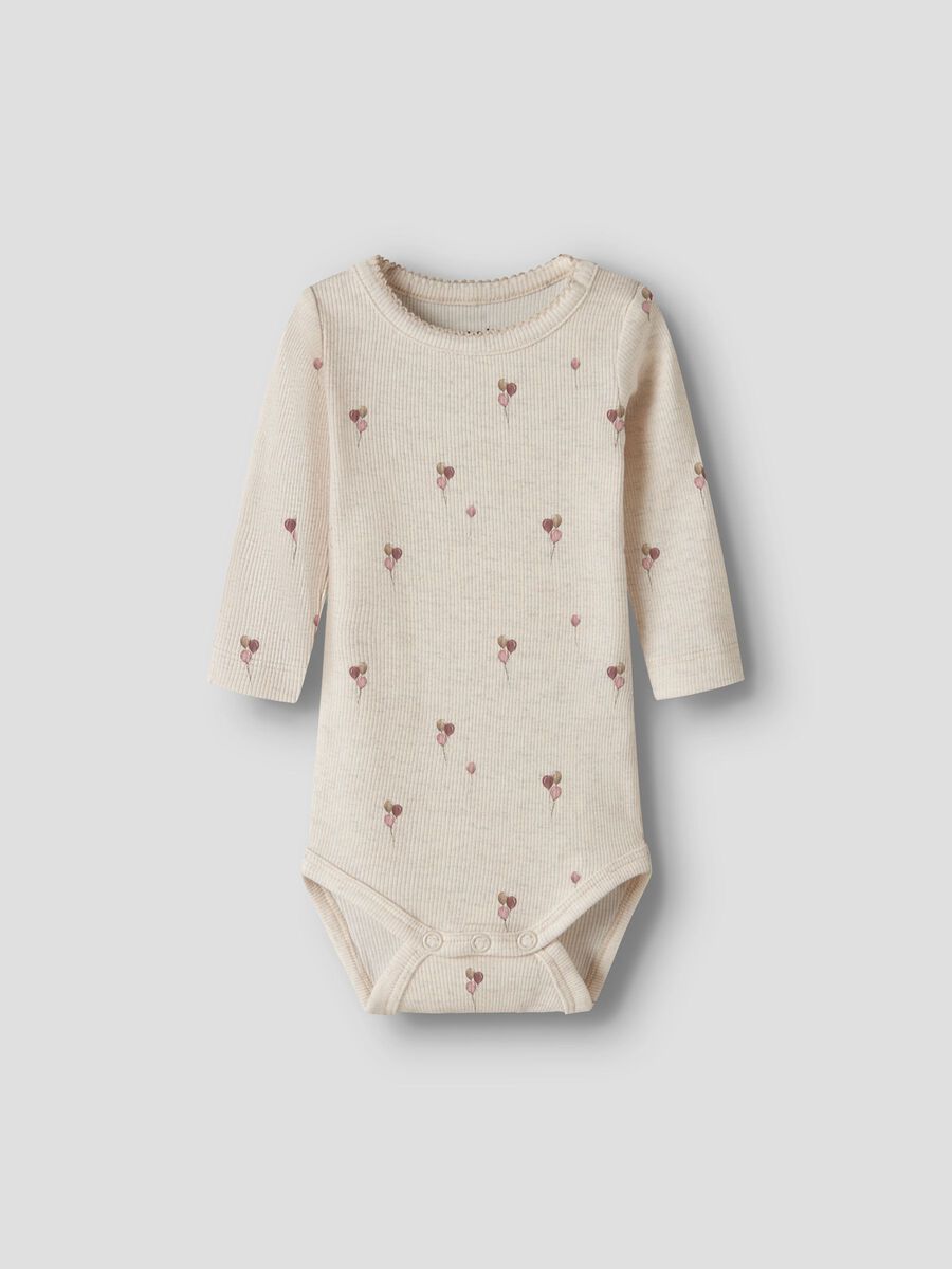 Product carousel image 1 RIB KNIT ROMPER, Peyote Melange