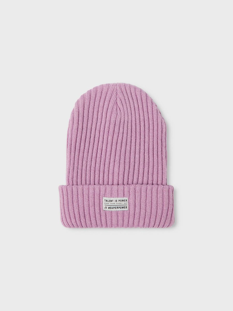 Product carousel image 1 KNITTED RIB BEANIE, Smoky Grape