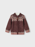 Name it MERINOULL STRIKKET CARDIGAN, Deep Mahogany, highres - 13199408_DeepMahogany_003.jpg