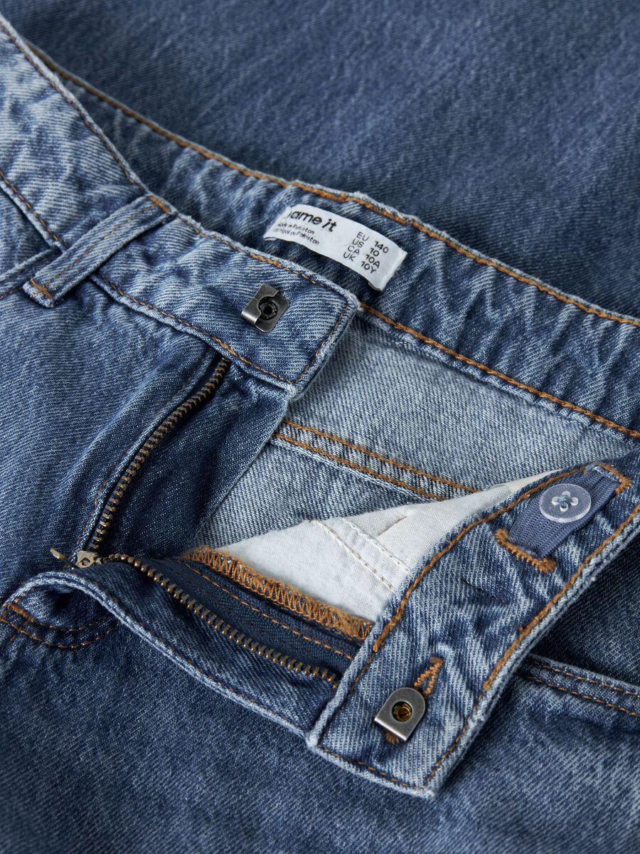 Carousel image 5 BARREL FIT JEANS, Medium Blue Denim