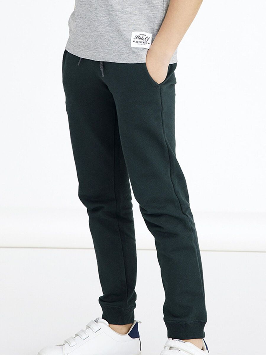 Carousel image - COULEUR UNIE JOGGING EN MOLLETON, Darkest Spruce | 2