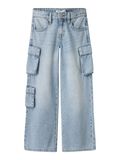 name it WIDE LEG CARGO JEANS, Light Blue Bleached Denim, highres - 13237173_LightBlueBleachedDenim_001.jpg
