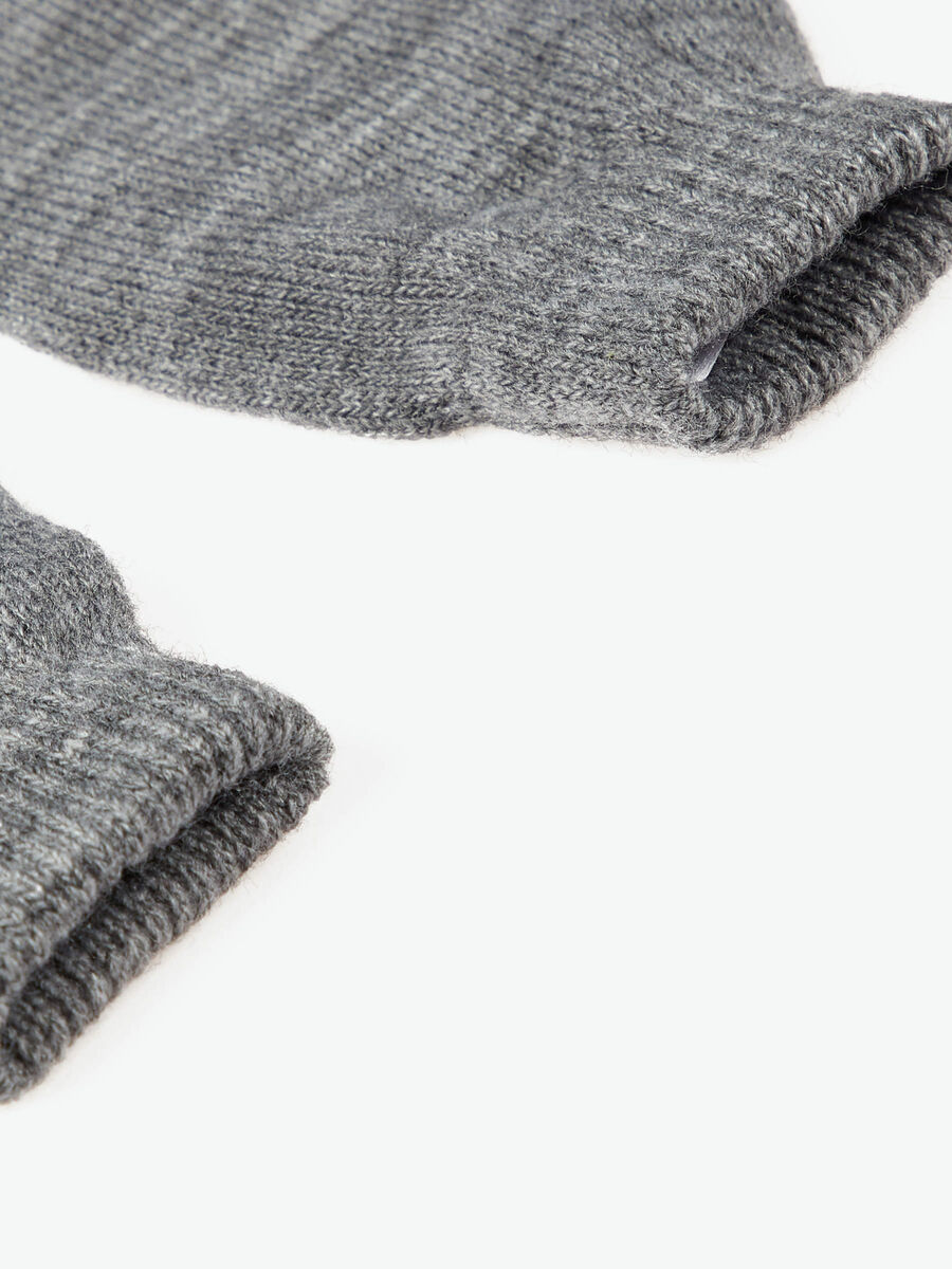 Carousel image - KNIT MITTENS, Grey Melange | 2