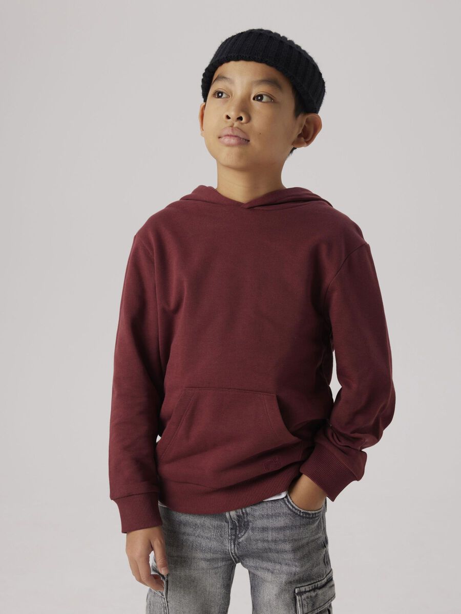 name it REGULAR FIT HOODIE, New Maroon, highres - 13238836_NewMaroon_007.jpg