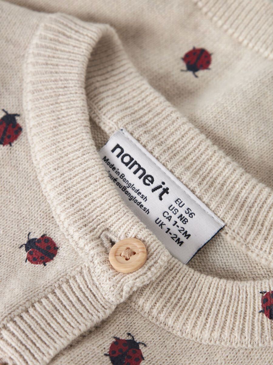 Product carousel image - ORGANIC COTTON CARDIGAN, Peyote Melange | 2