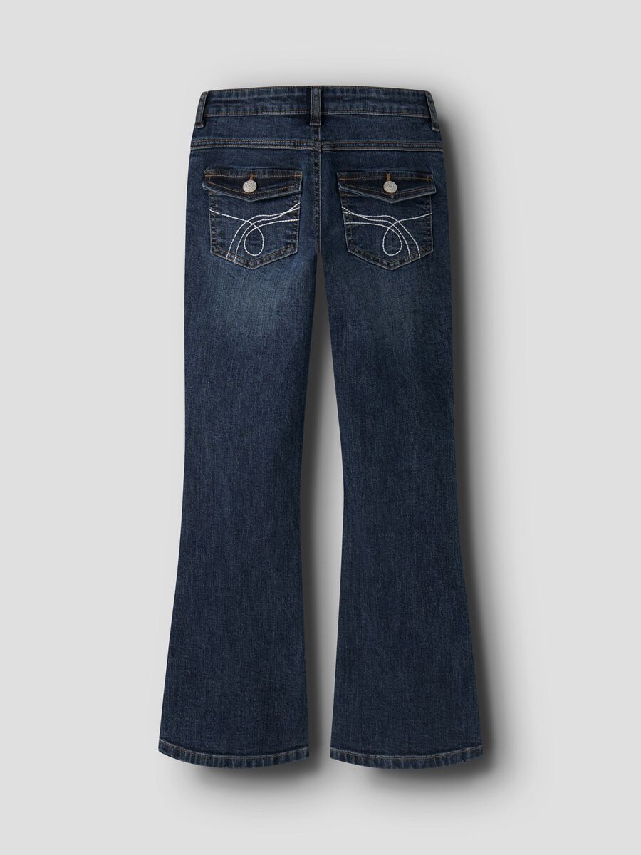 Product carousel image 2 LOW WAISTED BOOTCUT JEANS, Dark Blue Denim