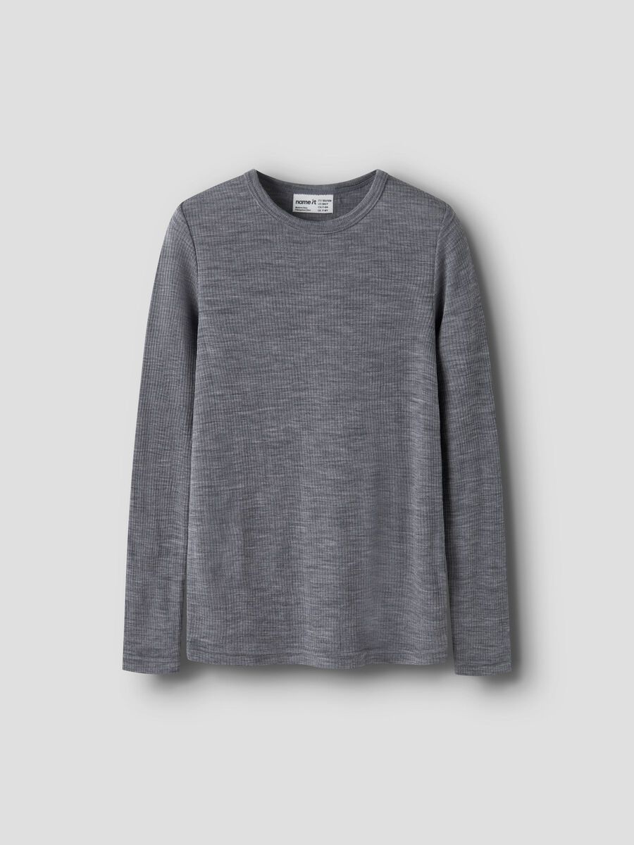 Carousel image 1 MERINO WOOL T-SHIRT, Folkstone Gray