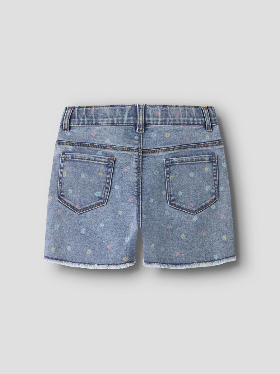 Carousel image - MOM FIT DENIM SHORTS, Medium Blue Denim | 4