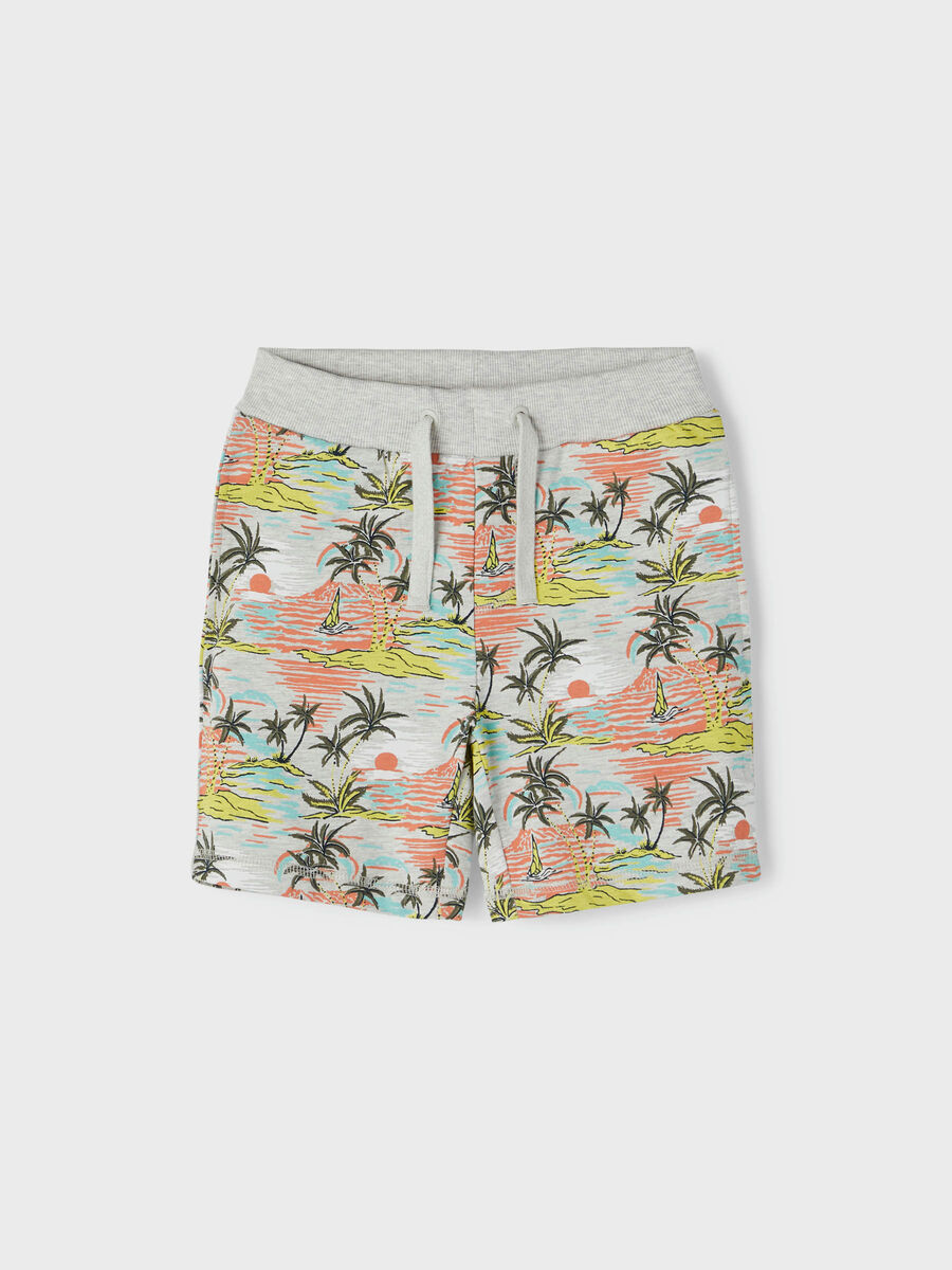 Name it ESTAMPADO SHORTS DE DEPORTE, Light Grey Melange, highres - 13190505_LightGreyMelange_003.jpg