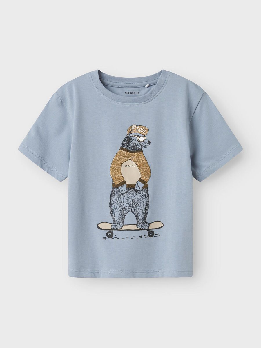 name it REGULAR FIT T-SHIRT, Dusty Blue, highres - 13245528_DustyBlue_003.jpg