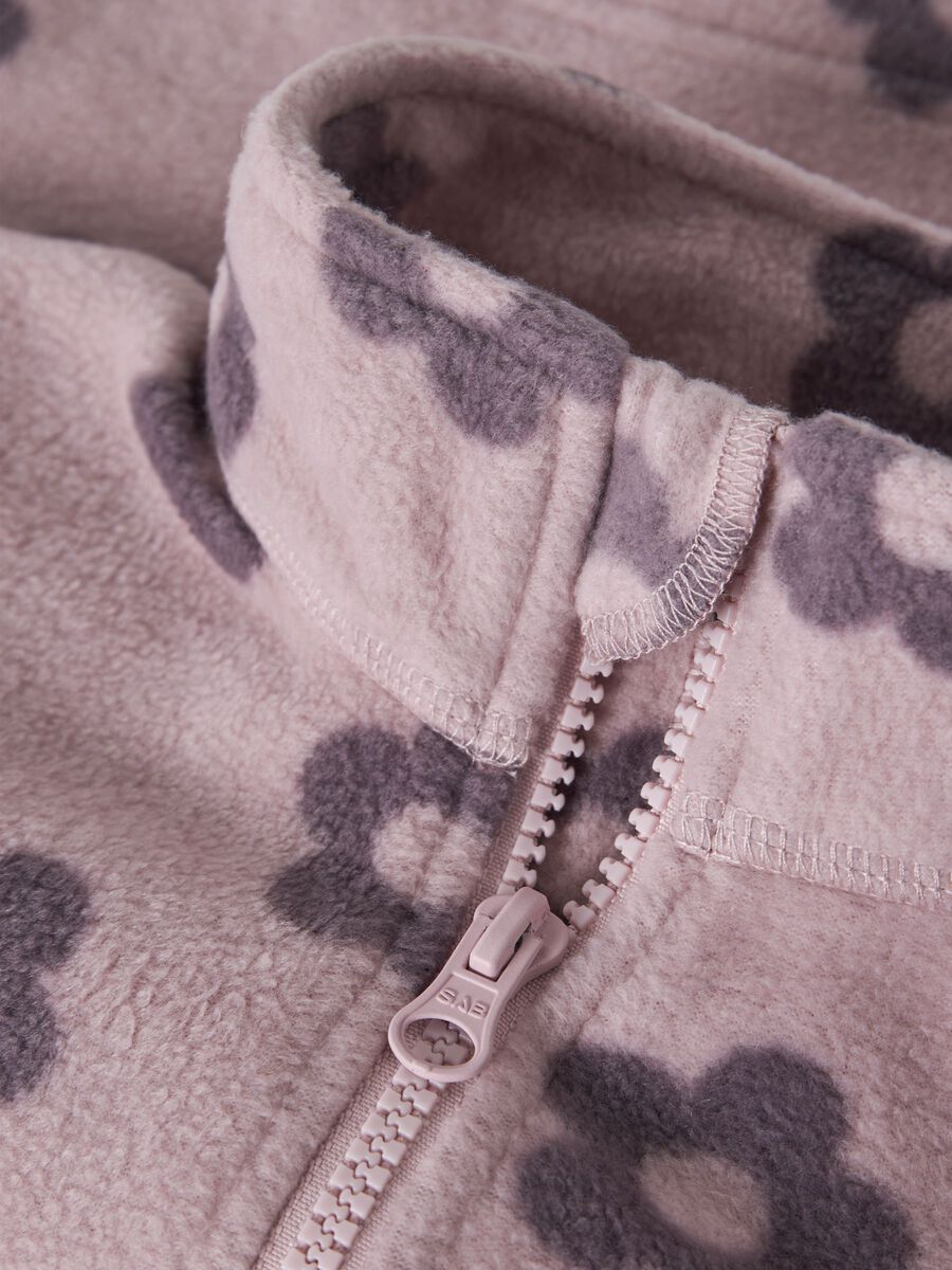 Product carousel image 2 PRINTED FLEECE JACKET, Violet Ice