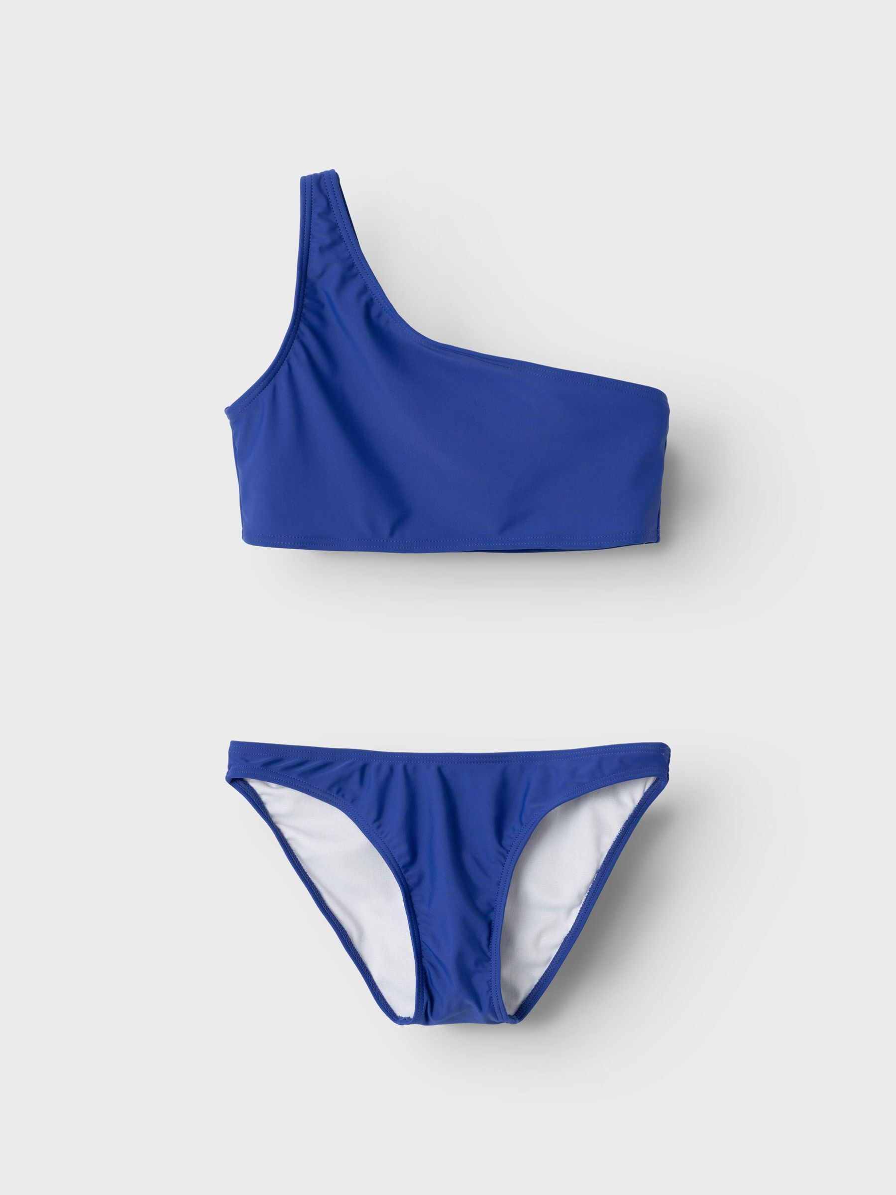 Blue one shoulder bikini discount
