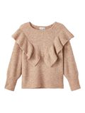 Name it RUFFLED KNITTED JUMPER, Peyote Melange, highres - 13204398_PeyoteMelange_001.jpg