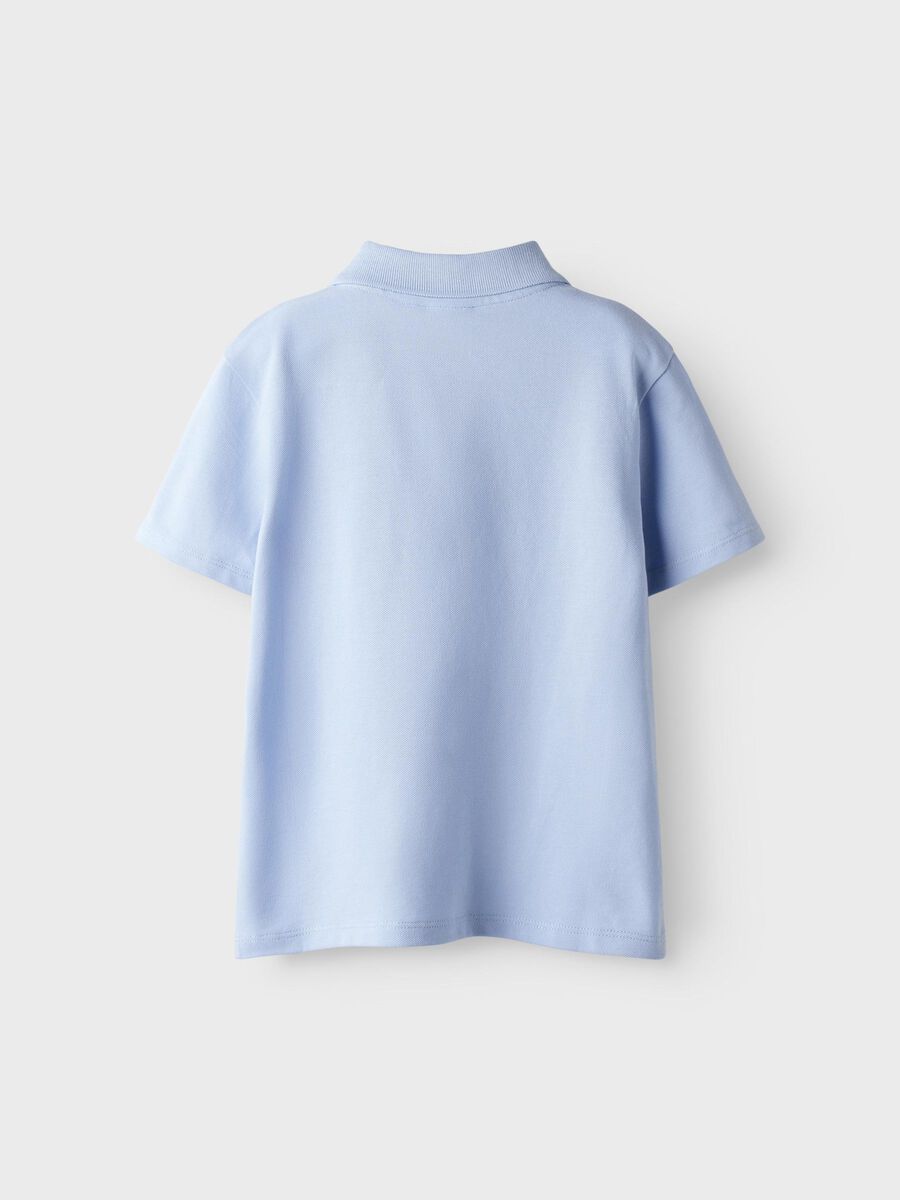 name it ORGANIC COTTON POLO SHIRT, Chambray Blue, highres - 13250091_ChambrayBlue_002.jpg
