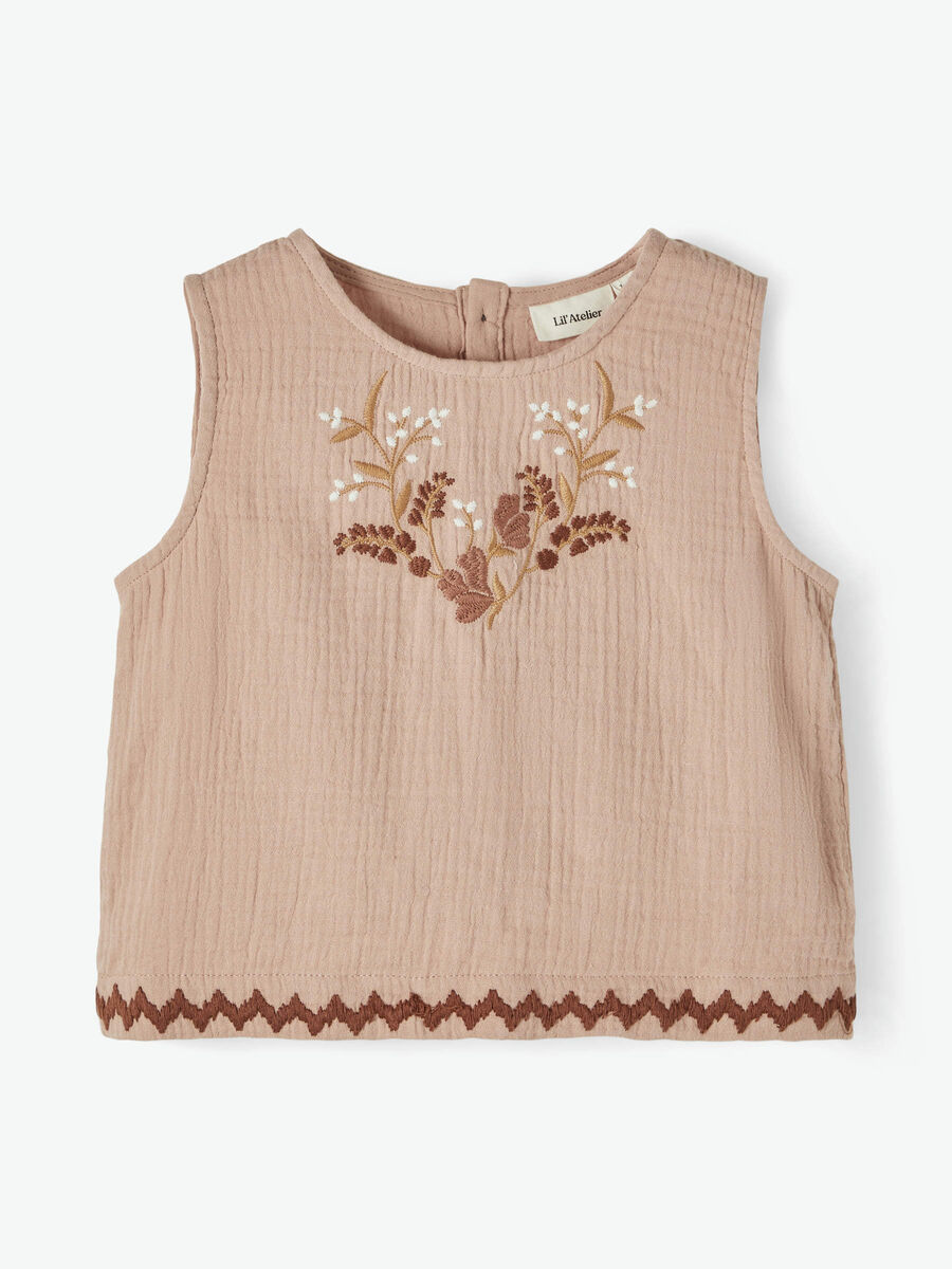 Carousel image - FLORAL EMBROIDERED MUSLIN SHIRT, Roebuck | 1