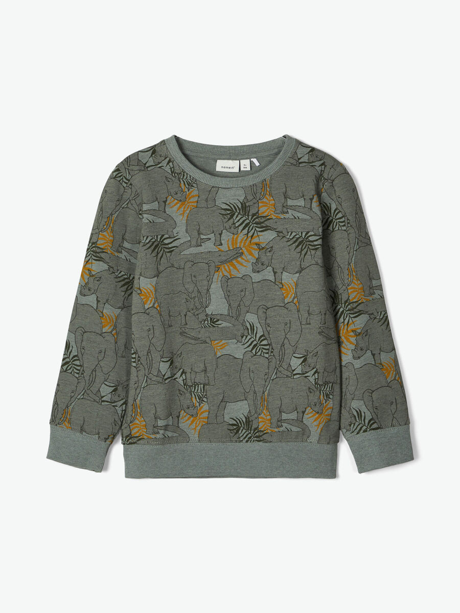 Name it ELEPHANT PRINT SWEATSHIRT, Agave Green, highres - 13183266_AgaveGreen_003.jpg