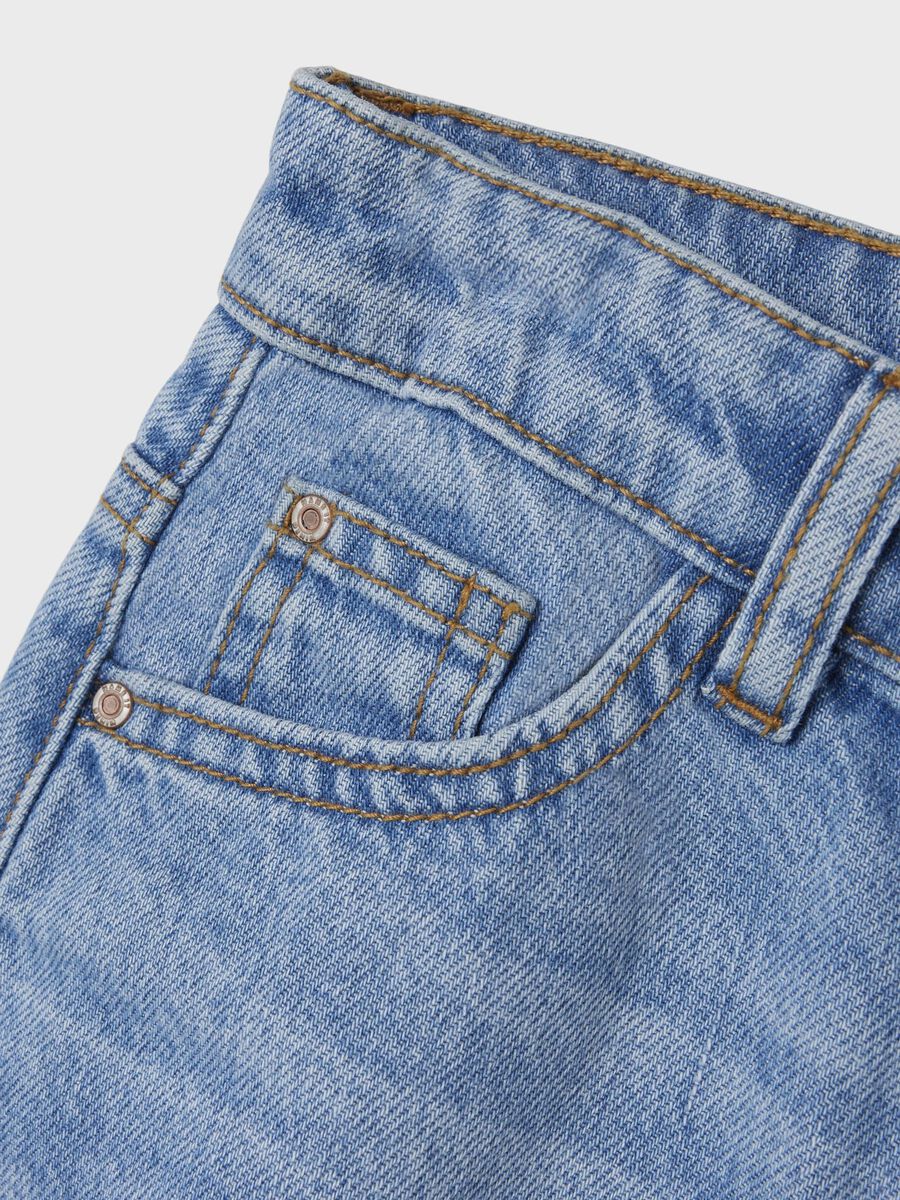 Carousel image - LANGE DENIM ROK, Medium Blue Denim | 5