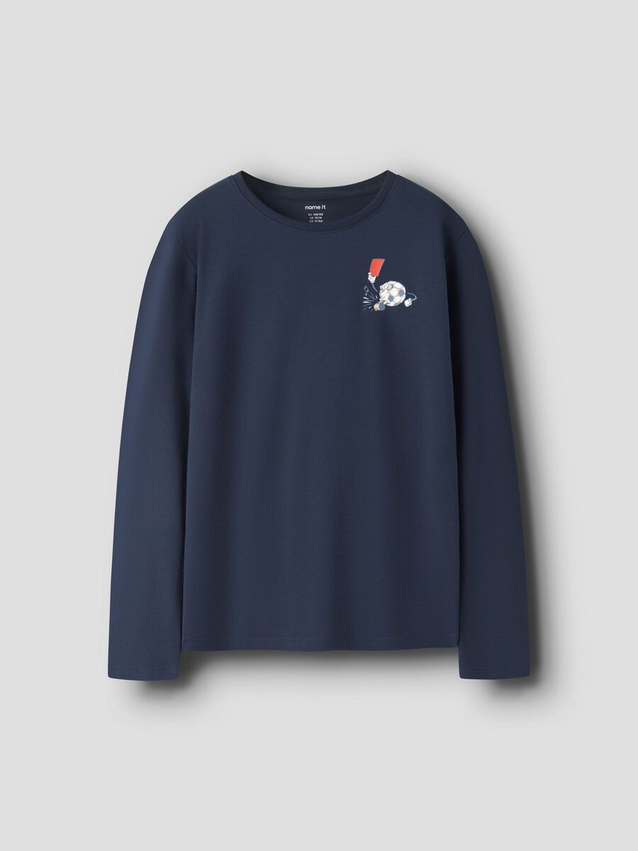 Carousel image 1 TRYCKT L&Aring;NG&Auml;RMAD TOPP, Navy Blazer
