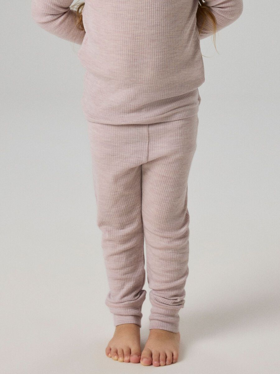 Carousel image 2 MERINO WOOL LEGGINGS, Violet Ice