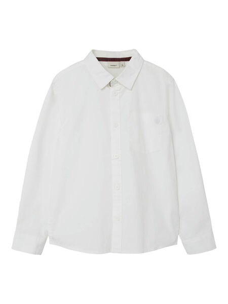 Name it EN POPELINE CHEMISE À MANCHES LONGUES, Bright White, highres - 13204850_BrightWhite_001.jpg