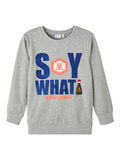 Name it KIKKOMAN SWEATSHIRT, Grey Melange, highres - 13215755_GreyMelange_001.jpg