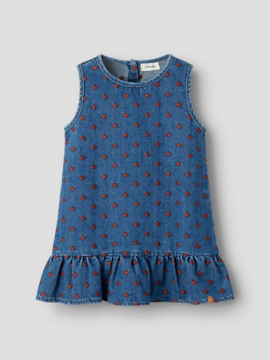 Product carousel image 2 EMBROIDERED DENIM DRESS, Dark Blue Denim