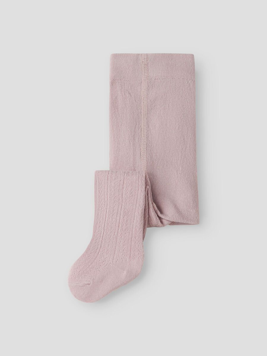 Product carousel image - RIB KNITTED PANTYHOSE, Hushed Violet | 1