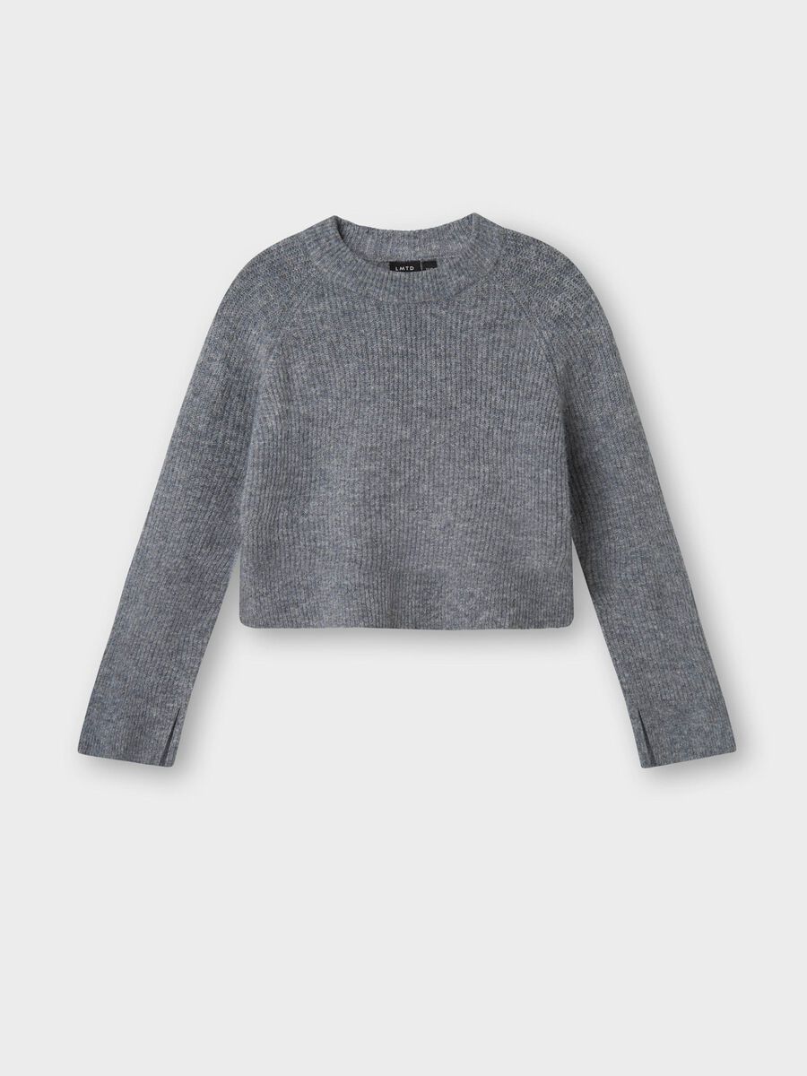 name it LONG SLEEVED KNITTED PULLOVER, Grey Melange, highres - 13245653_GreyMelange_1200490_003.jpg