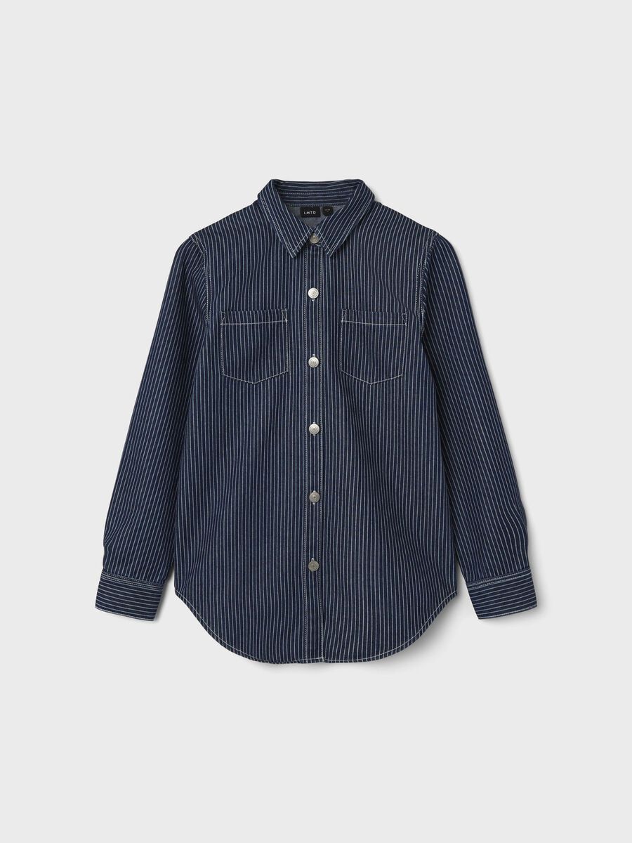 Name it GESTREIFTES RELAXED FIT OVERSHIRT, Dark Blue Denim, highres - 13229689_DarkBlueDenim_1103944_003.jpg