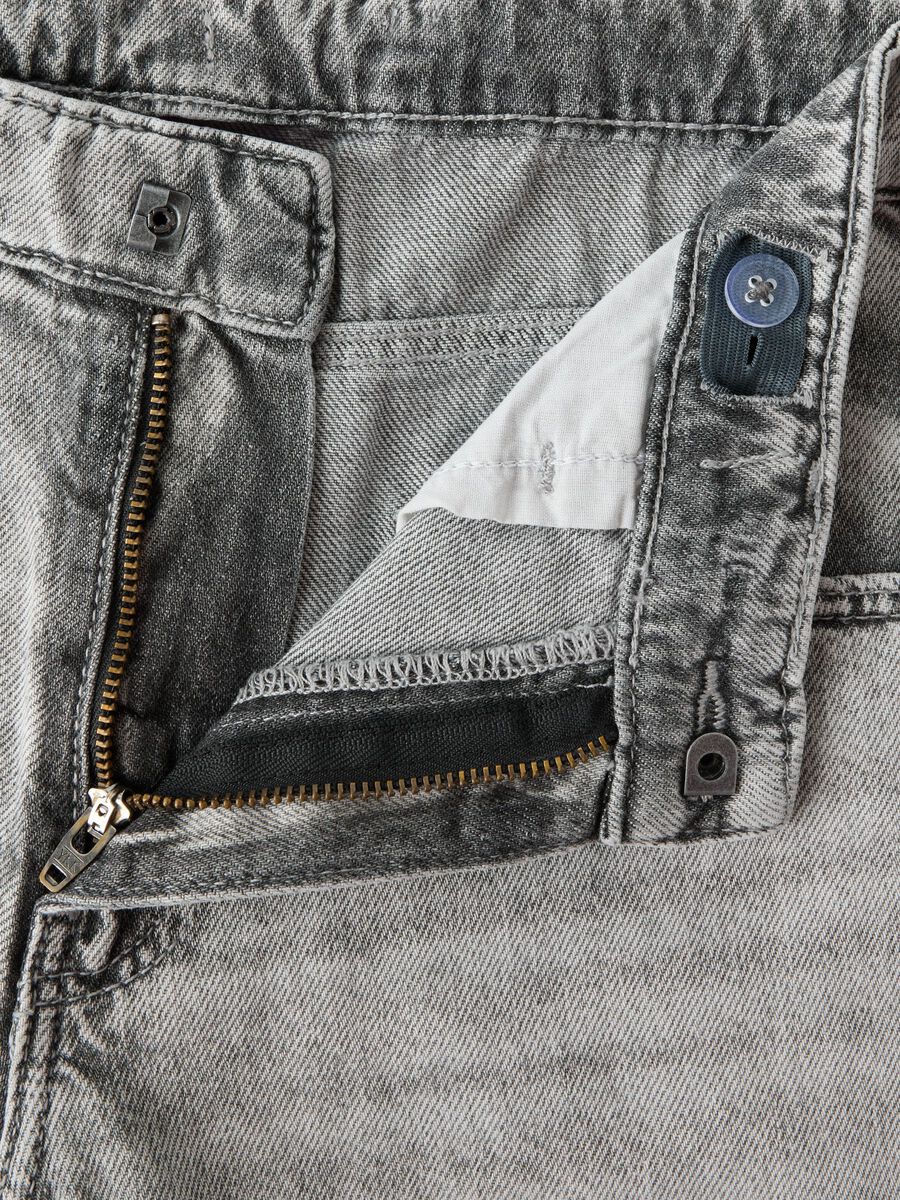 Carousel image 5 BAGGY JORTS DENIM SHORTS, Light Grey Denim
