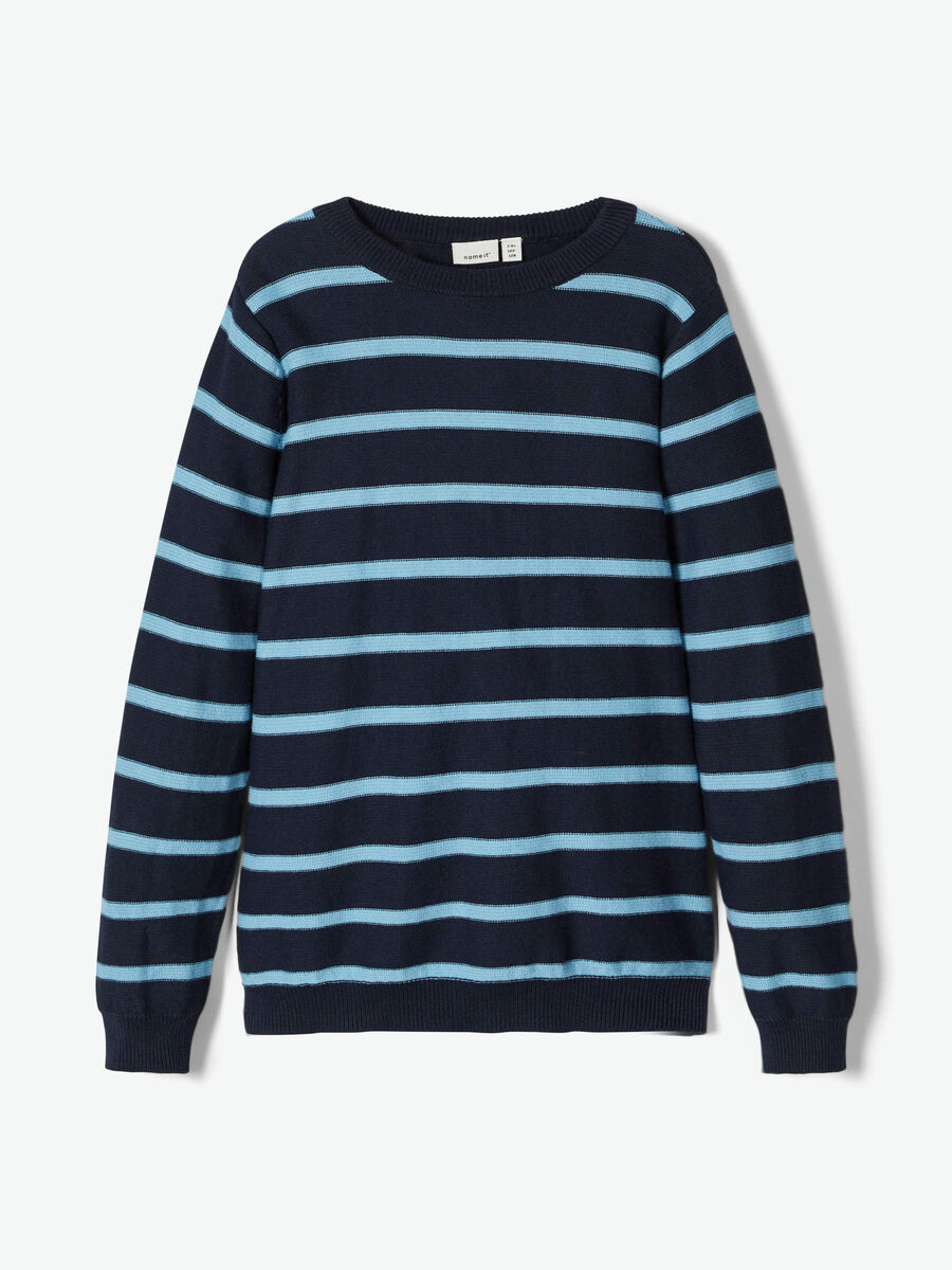 Name it STRIPED COTTON PULLOVER, Dark Sapphire, highres - 13172369_DarkSapphire_003.jpg