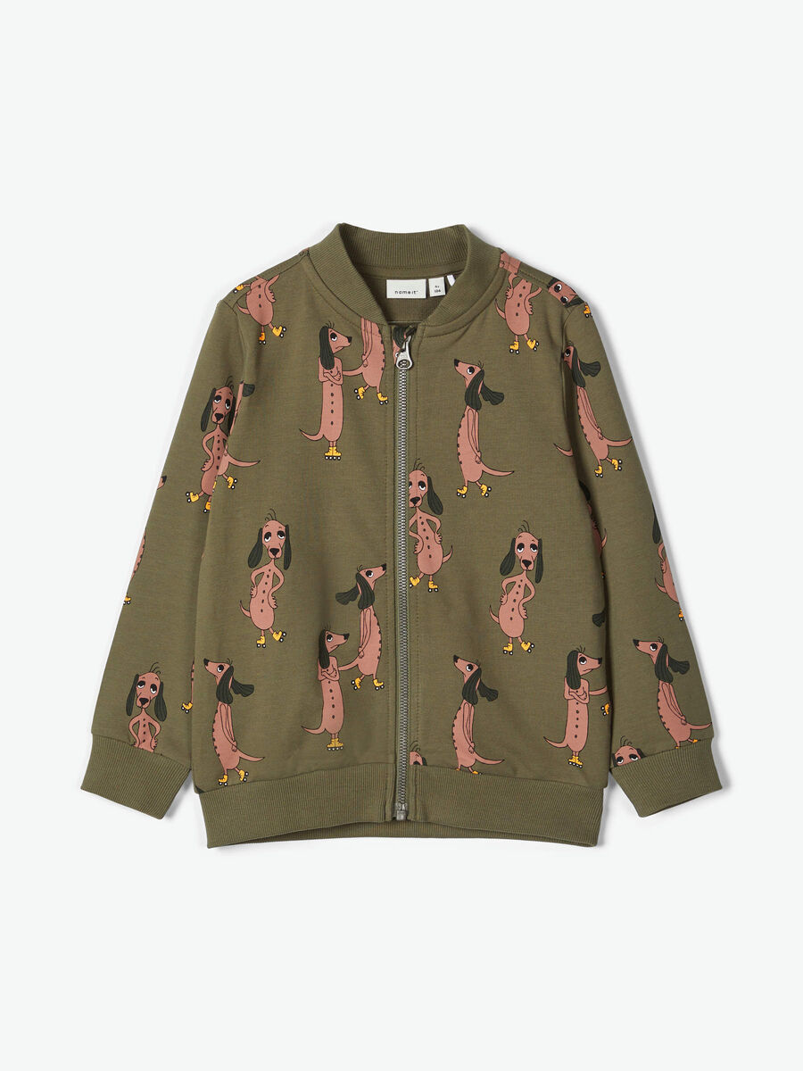 name it DOG PRINT CARDIGAN, Ivy Green, highres - 13178558_IvyGreen_003.jpg
