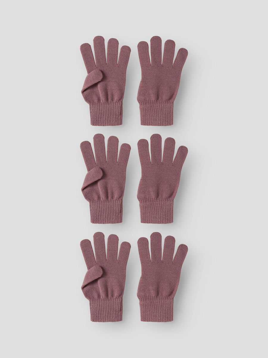 Product carousel image 2 3 PACK GLOVES, Wistful Mauve