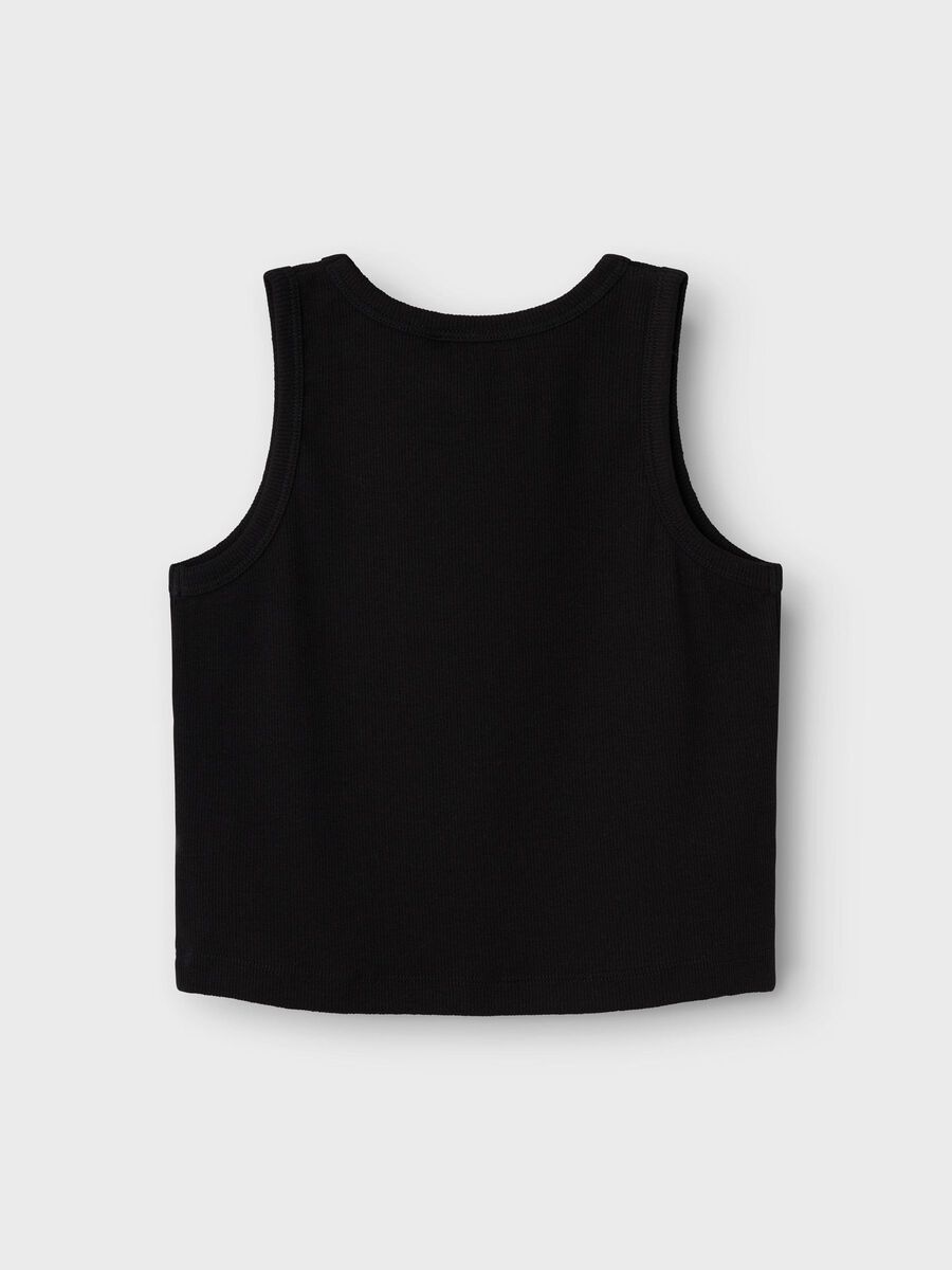 name it RIB KNITTED CROP TOP, Black, highres - 13236672_Black_002.jpg