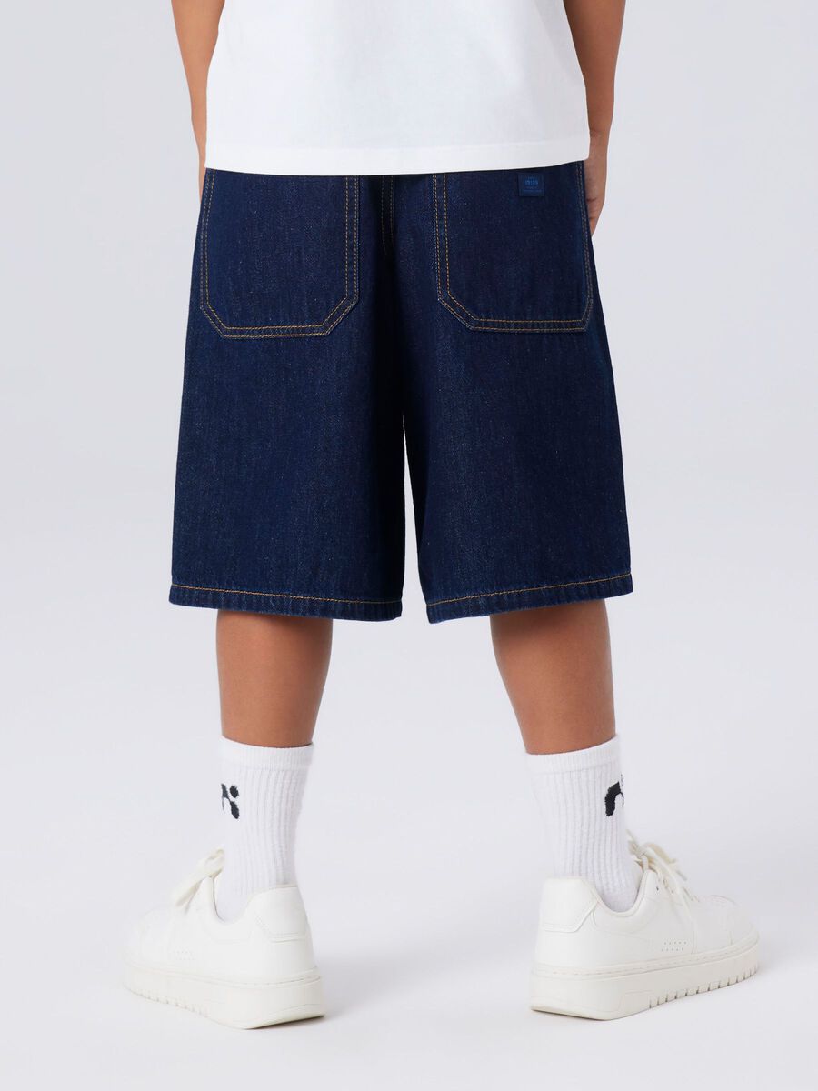 Carousel image - COUPE SKATER BERMUDA, Dark Blue Denim | 6