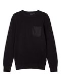 Name it BRUSTTASCHEN STRICKPULLOVER, Black, highres - 13184662_Black_001.jpg