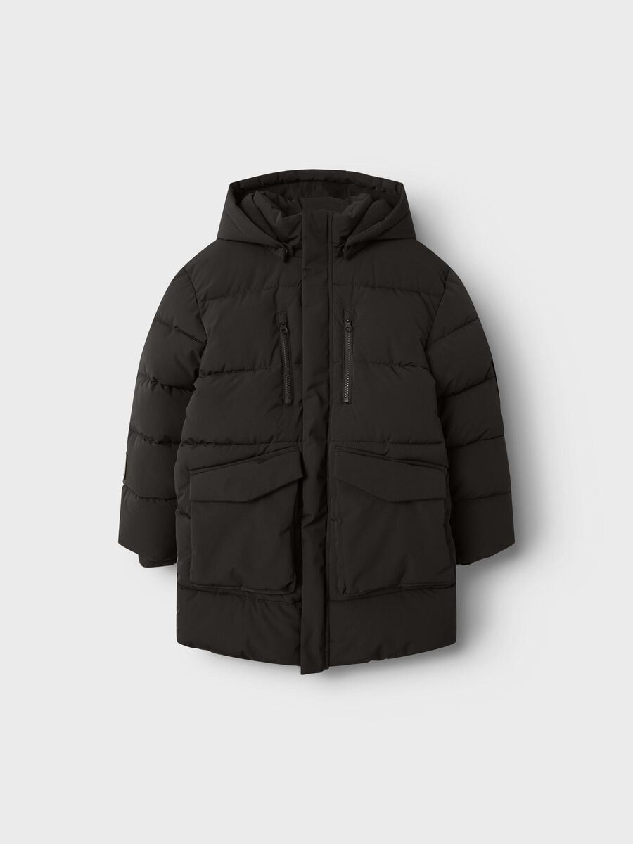 Name it LONG PUFFER JACKET, Black, highres - 13233988_Black_003.jpg