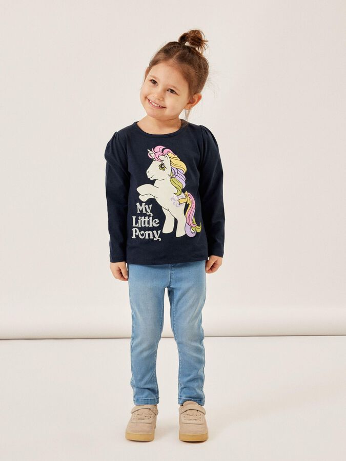 MY | PONY LITTLE Blue TOP LONG | Girls\' Norway - NAME SLEEVED Toddler IT®