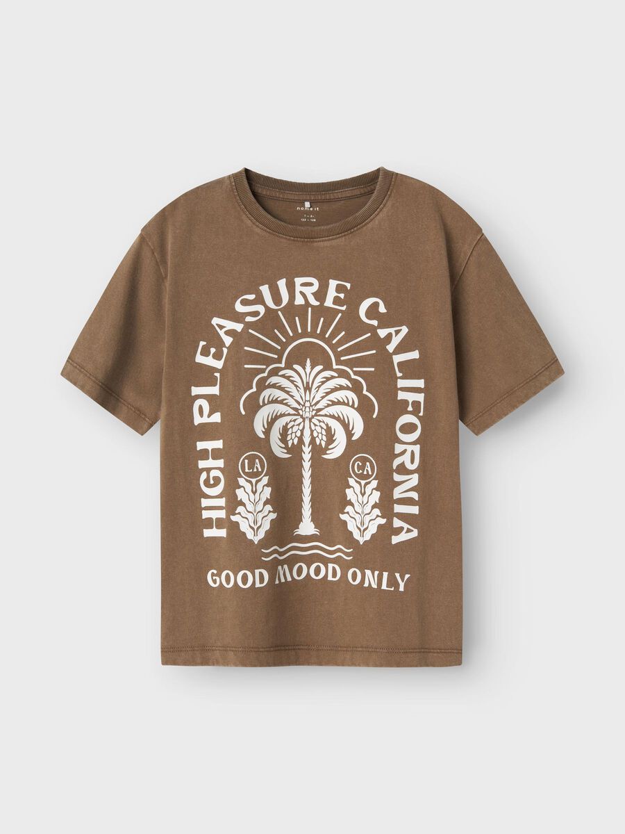 name it ORGANIC COTTON T-SHIRT, Walnut, highres - 13242815_Walnut_003.jpg