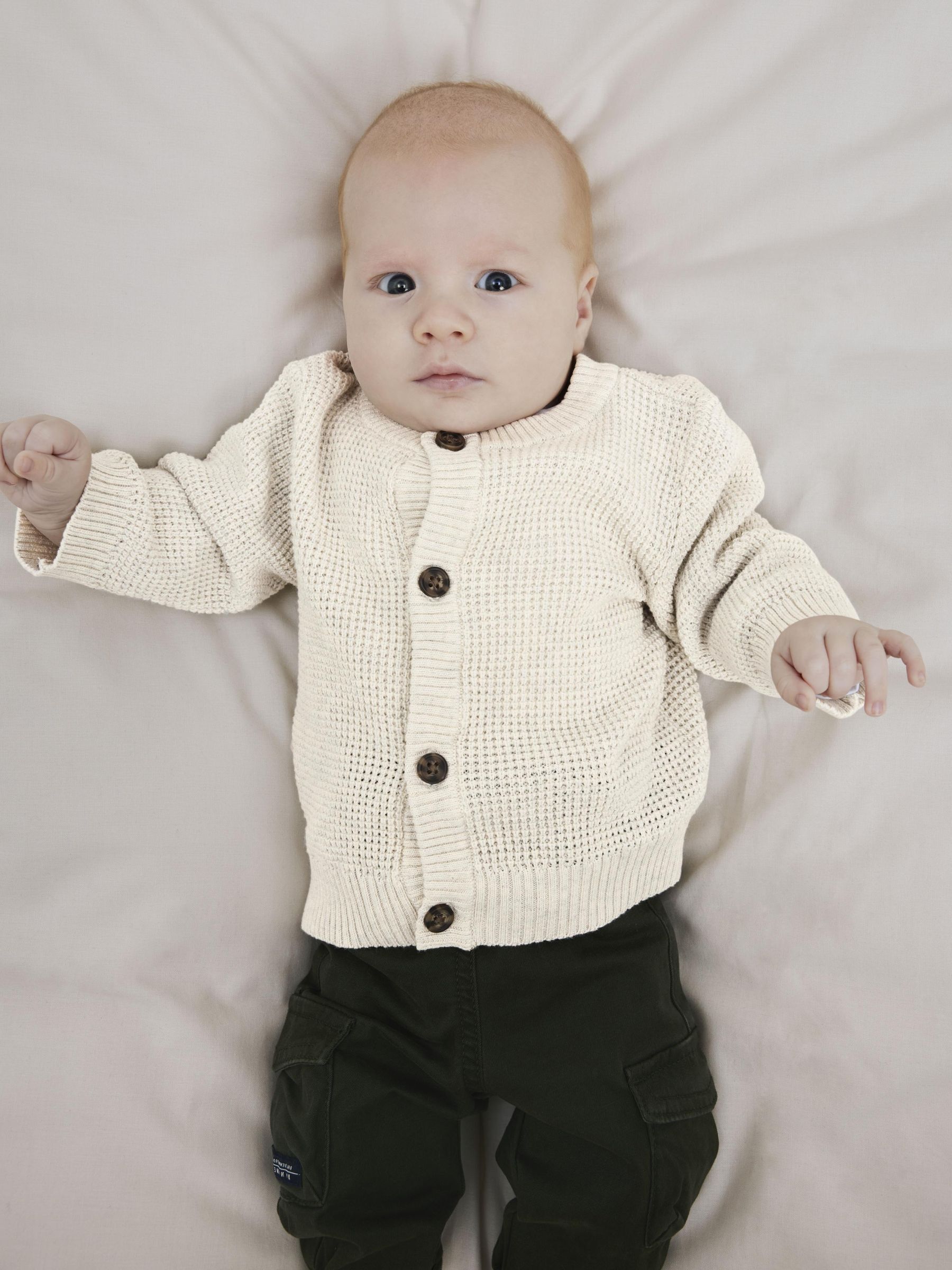 WAFFLE KNITTED CARDIGAN Baby White NAME IT Belgium